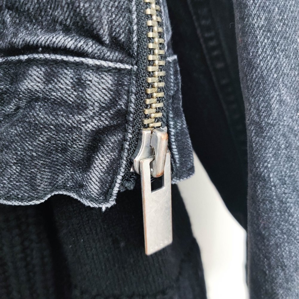 Sacai Hybrid Knitted Wool Cardigan Denim Jacket In Black 3 Large - Picture 11 of 12